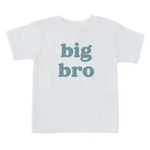 Big Bro Graphic Tee White Shirt, Funny Brother Announcement Tee for Men Women, Vintage Style Cotton Graphic Tee, Family Matching Gift, Classic Retro Sibling Gift Idea Summer Top