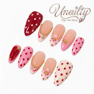 Unailty | Tender Crush Collection | Professional Salon-Quality Handmade Press-On Nails | High-Strength & Durable | Reusable