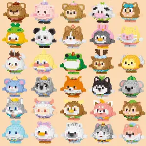 Lele Brothers Egg Boy Animal Series Building Blocks, Educational Assembly Toy Figures, Kindergarten Gift, Fun Learning Toys