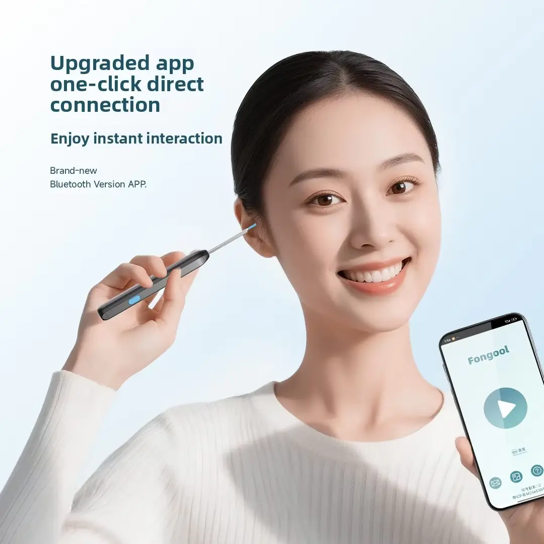V87 Smart Visual Ear Pick, Wireless Bluetooth-Connected Wi-Fi-Enabled Handheld Ear Cleaning Manual Personal Care Tool for Home Use, Handheld Tool, Ear Wax Removals