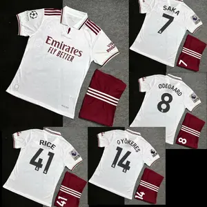 FC Arsenal 2026 Champion Away Soccer Kit, Premium Fabric Match Style Set, Style Short Sleeve Sports Top for Men Women O