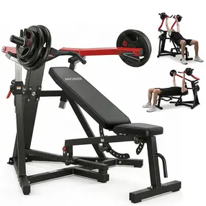 【Summervibes】ANCHEER Chest Press Machine with Weight Bench, 1250LBS Capacity, Independent Arms, 10+5 Adjustable Settings for Full Chest & Upper Body Strength Training, At Home Gym Equipment