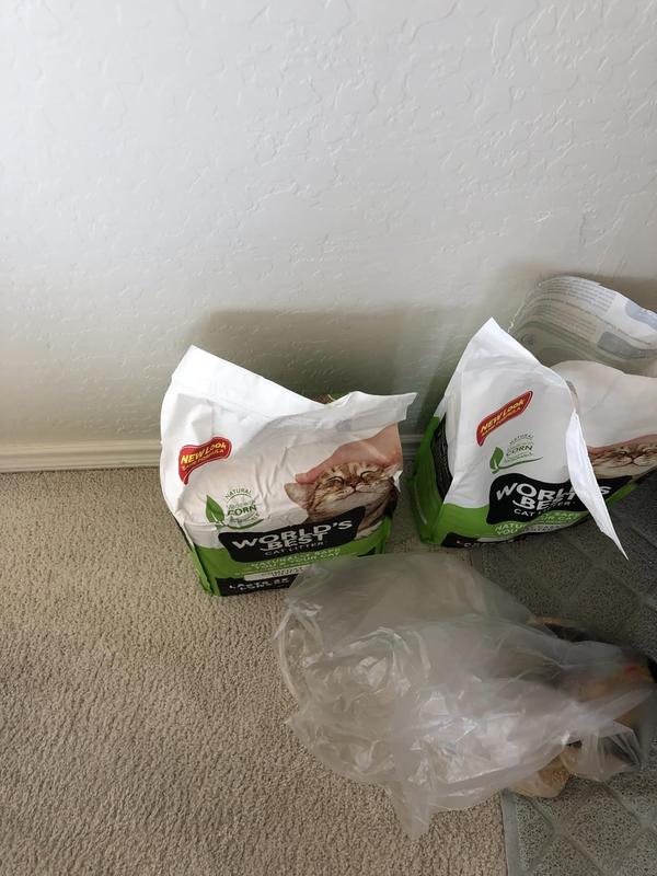 WORLD'S BEST CAT LITTER Comfort Care Unscented, 8-Pounds - Natural Ingredients, Quick Clumping, Flushable, 99% Dust Free & Made in USA - Long-Lasting Odor Control & Easy Scooping