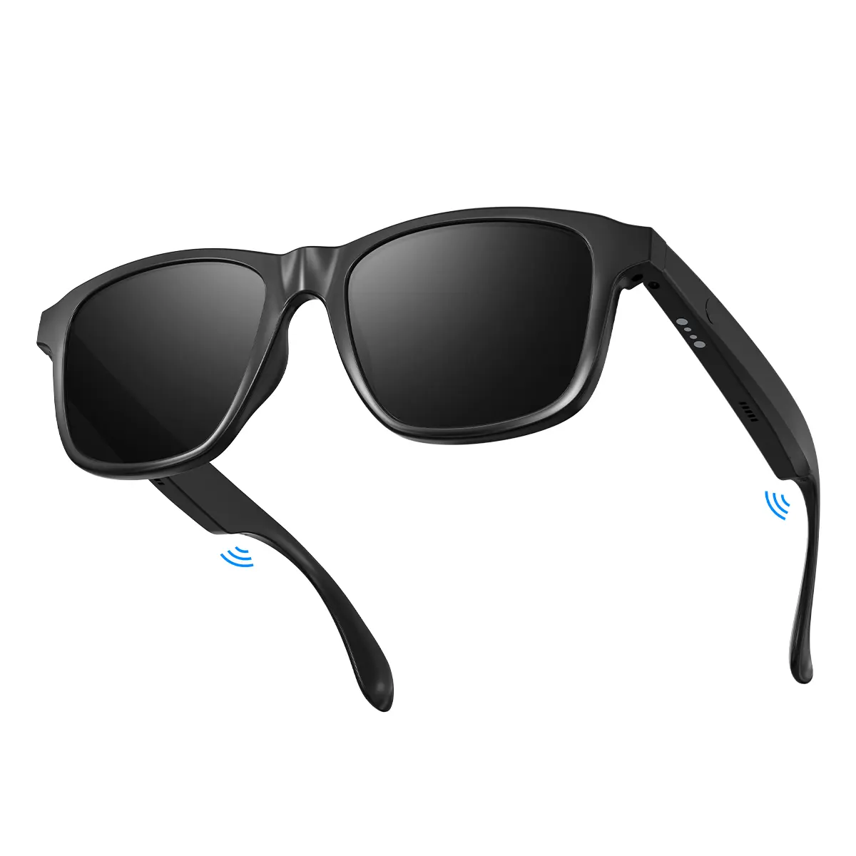 Unisex Adult Wearable Bluetooth Smart Glasses - Flexible Material Frame, Ultra-Thin Design, Durable Minimalist, Wireless Audio Fitness, Speaker System, 100H Standby, 8H Music Play, Sun Protection, Voice Control, Phone Call, Mobile Phone Compatibility