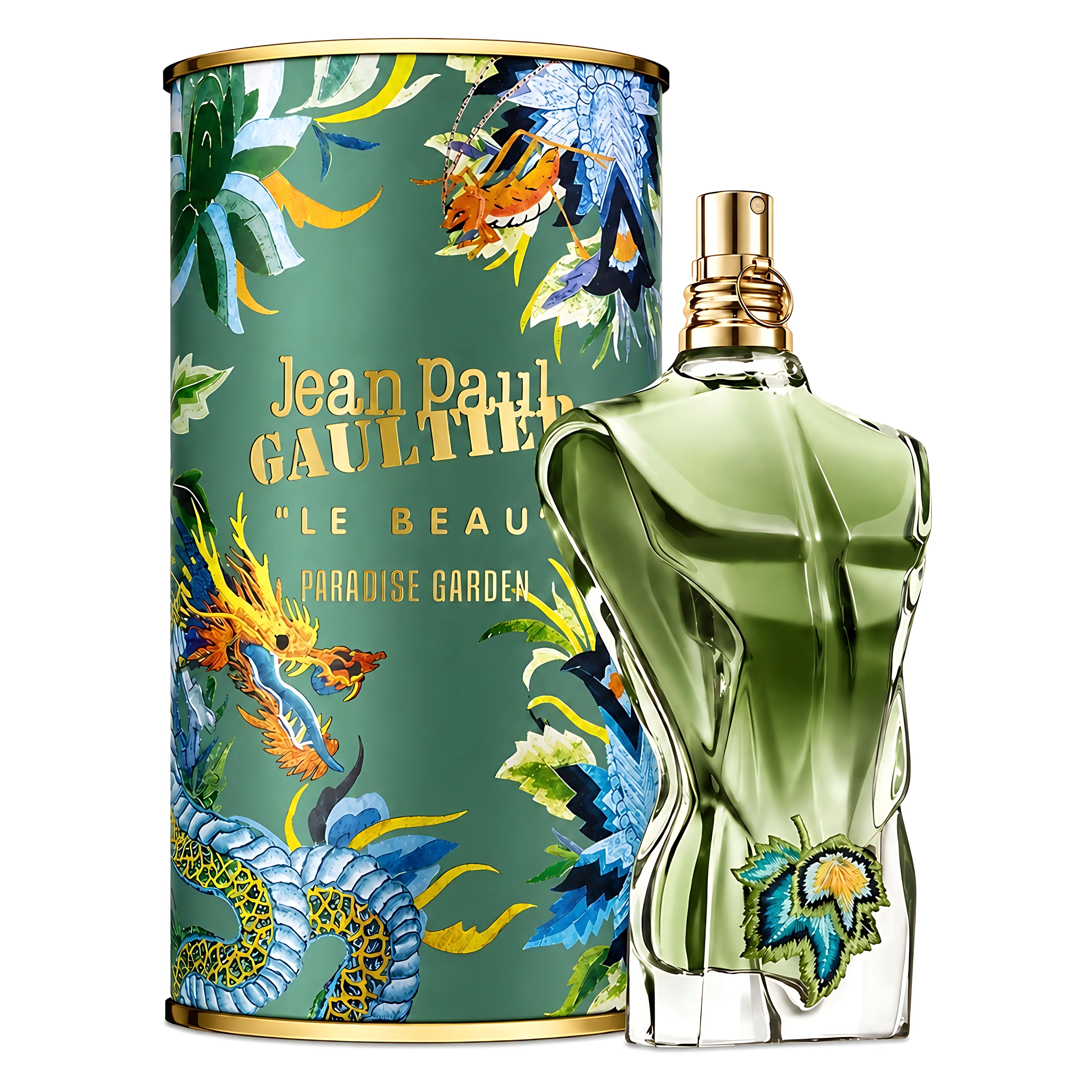 Jean Paul Gaultier Le Beau Paradise Garden For Men 3.4 Oz, Green Aquatic Woody