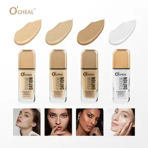 4 Shades High Coverage Foundation Concealer, Lightweight Flawless Finish Concealer Pen for Acne Scars & Dark Circles, Long-Lasting Makeup Base Cosmetic