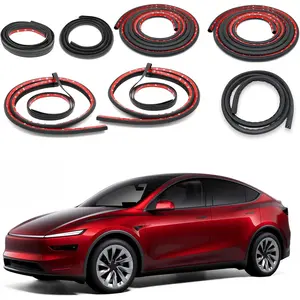 Soundproof Sealling Compatible with Tesla Model Y 2020-2024 2025 2026 Juniper Accessories Door Seal Kit Soundproof Draft Strip Wind Noise Reduction Sound Proofing Kits (9 Pack)