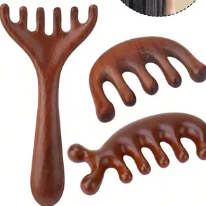 Wooden Head Massage Comb Set, Head Massagers with Gua Sha Comb for Relaxation, Aids Sleep and Relieves Tension, Perfect Gift for Women on Mother's Day and Easter