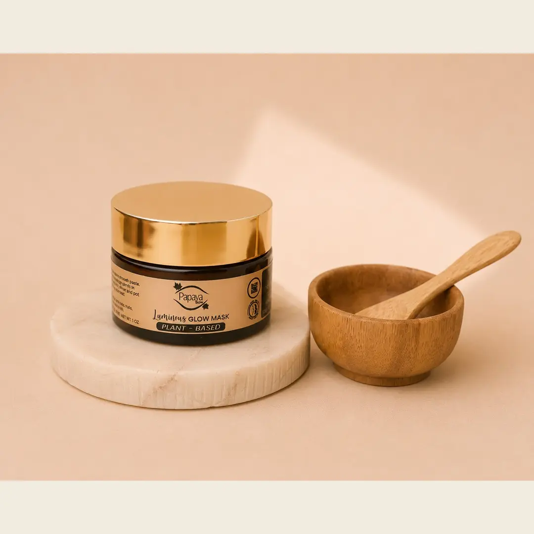 Luminous Glow Powder Face Mask: Botanical Clay Mask for Deep Cleansing, Oil Control & Brightening