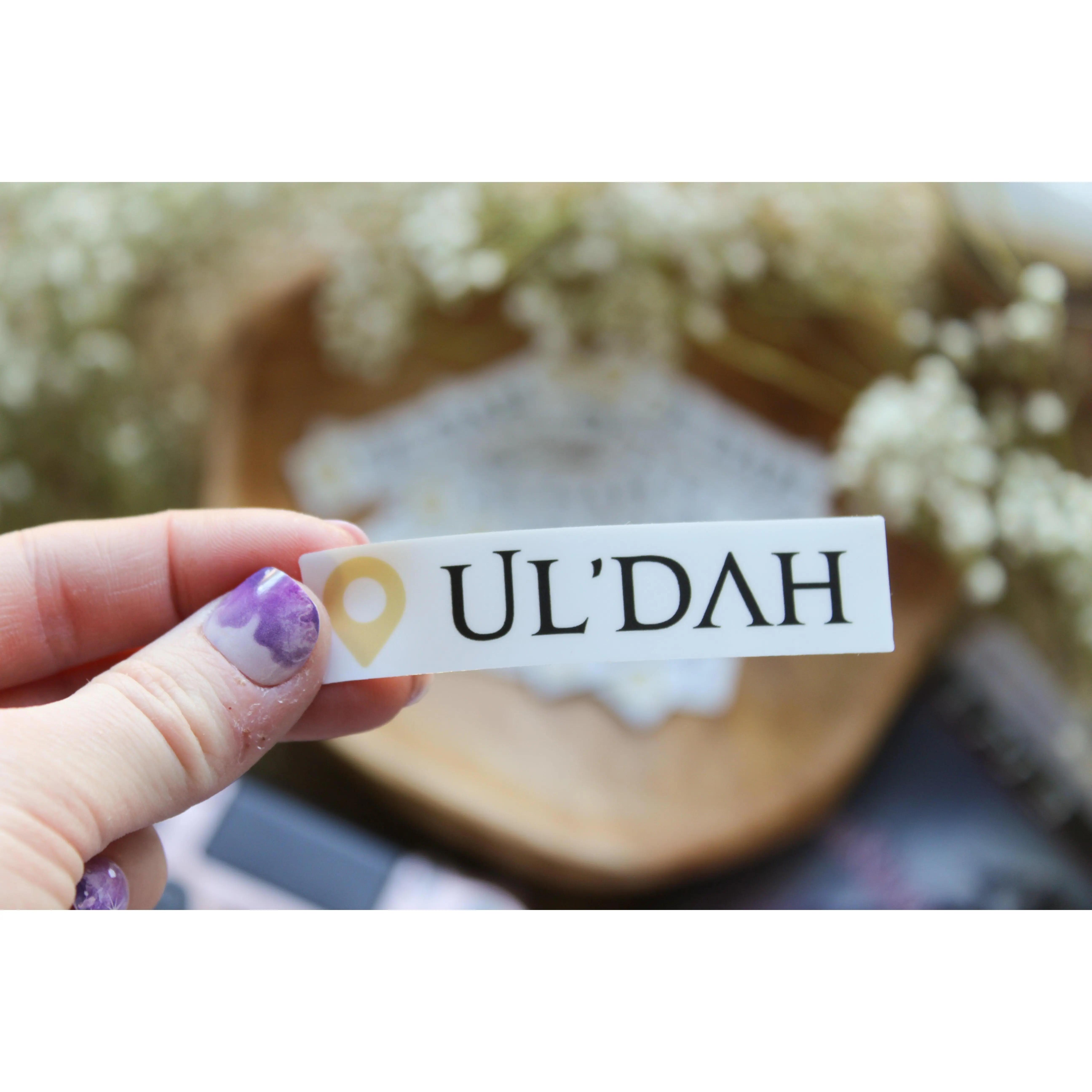 Final Fantasy XIV Ul'dah Location Tag Waterproof Vinyl Sticker | Matte Finish | 0.5" x 3"