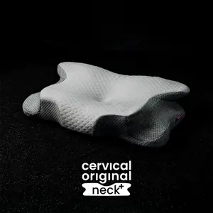 Cervical Original Neck Plus Activated Charcoal - Memory Foam Orthopedic Pillow for Neck & Shoulder Pain Relief, Anti-Allergen, Side & Back Sleepers