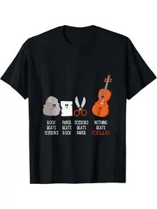Cello tuner Cello strings Cello men's T-shirt