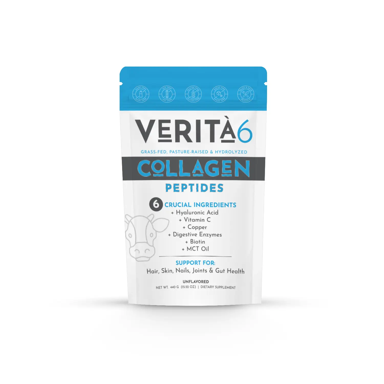 Verita-6 Collagen Peptides Healthcare Dietary Hair Nail Beauty Edible Fitness Supplement Vitamin Bathroom Biotin