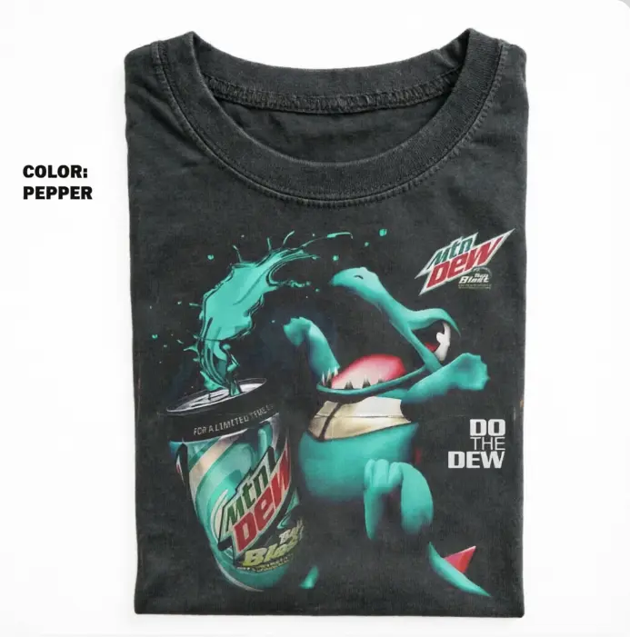 The Totodile x Mountain Dew Baja Blast Shirt, Do The Dew Pocket Monster Shirt, Gift for Men, Gift for Women, Unisex Streetwear Shirt