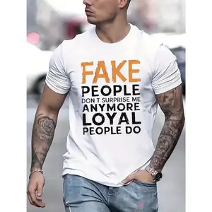Mens TShirt Comfortable Crew Neck Casual ShortSleeves Soft Breathable Top Menswear Tshirt Summer Spring Streetwear Fabric Trendy Letter Print23fashion Boutique T-shirt Casual WearPattern Print, PLUS SIZE