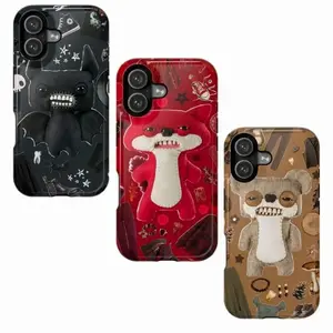 Fuggler Monster Phone Case - Weirdcore Ugly Cute Teeth Plushie Cover - Indie Aesthetic Dark Humor Funny Gift, Compatible with iPhone X, 11, 12, 13, 14, 15, 16, 17 & more