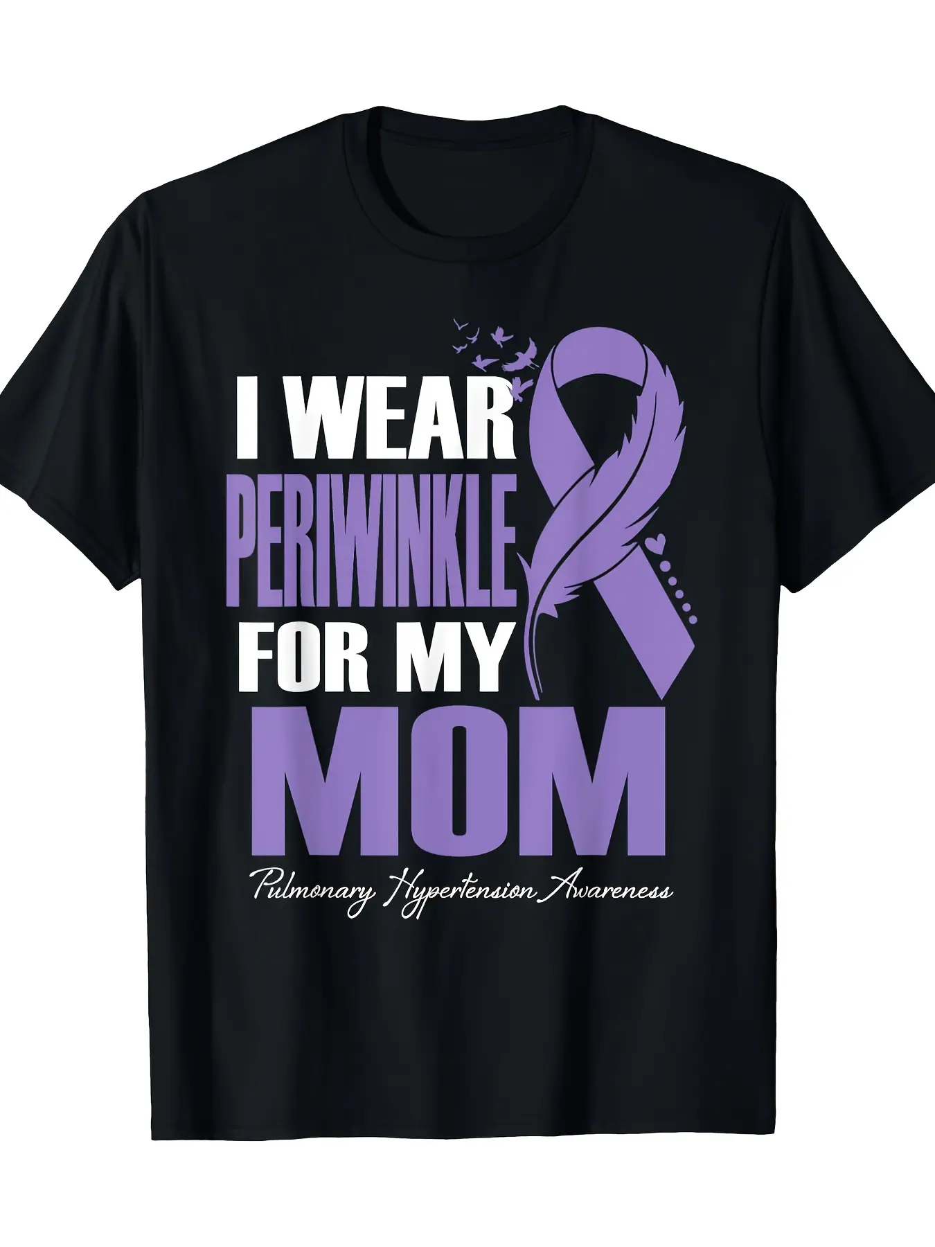 Men's Pulmonary Hypertension Awareness T-Shirt - I unisex soft cotton short sleeve t shirt, vintage graphic casual tee for men women teens, perfect birthday holiday gift for camping travel gym daily street  wear