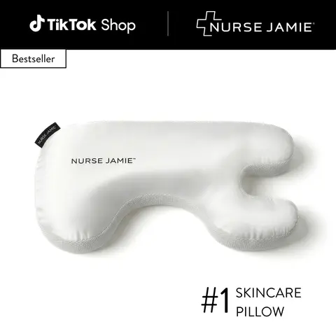 Nurse Jamie Beauty Bear Anti-Wrinkle Skincare Pillow – Ergonomic Memory Foam for Side & Back Sleepers, Reduces Sleep Lines