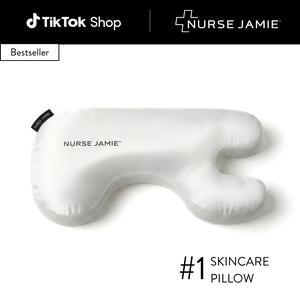 Nurse Jamie Beauty Bear Anti-Wrinkle Skincare Pillow – Ergonomic Memory Foam for Side & Back Sleepers, Reduces Sleep Lines