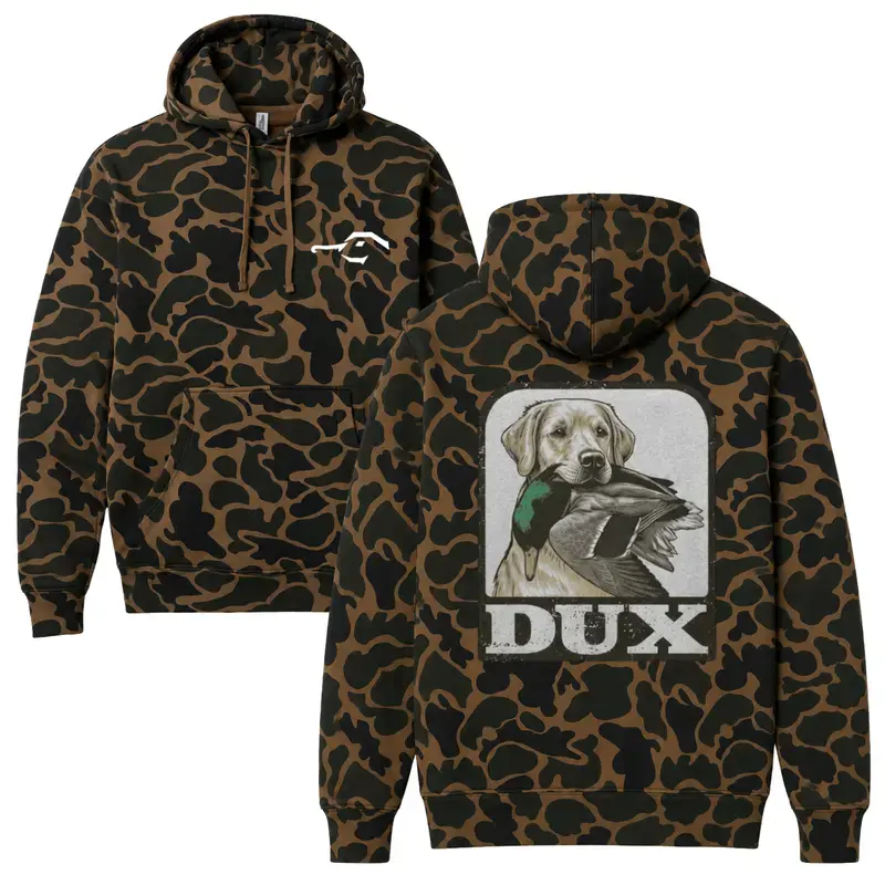 DUX Lab Hoodie - Vintage Duck Camo Hoodie Pullover For Men And Women, Camo Pattern Hunting Hoodie, Duck Camo Hoodie, Camo Shirt, Gift For Men