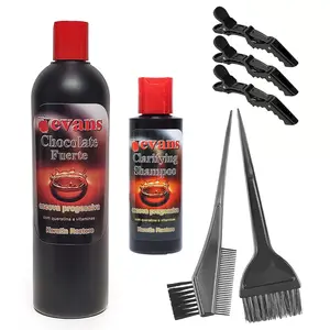 Value Pack Brazilian Keratin Hair Smoothing Treatment Blowout Straightening System - Strong 16 fl oz, 7 Piece Set