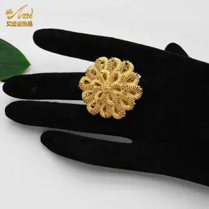 ANIID African Gold Color Rings For Women Wedding Turkish Nigerian Bride Indian Brazilian Fashion Dubai Hawaiian Jewelry