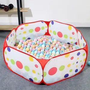 Kids Play Tent, Polka Dot Pattern Ocean Ball Pool, Children's Playhouse For Indoor Outdoor, Outdoor Play Equipment