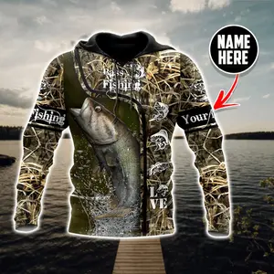 Personalized Unisex Novelty Hoodie Bass Fishing Pullover Sweatshirt, Bass Fishing Zip Hoodies with Front Pocket Gifts For Men And Women