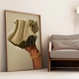 Moolah Wall Art Print, Modern Home and Office Decor, Stylish Poster for Living Room, Bedroom, Workspace Decoration