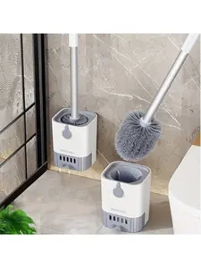 Brush for Dead Corner Cleaning, Stainless Steel  Brush with PP Handle, Strong Bristle  Scrubber for Bowl Rim & Hard-to-Reach Spots – For Home Bathroom Daily Hygiene