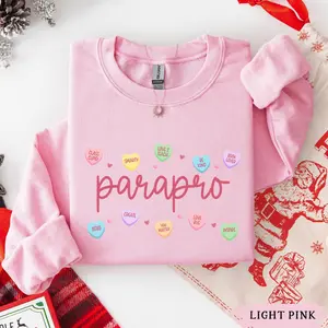 Parapro Valentine Sweatshirt, Conversation Heart Paraprofessional Teacher Crewneck Sweater, Vday School Staff Gift, Classroom Love Shirt