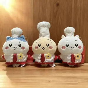 Japanese-style cute Chiikawa restaurant chef keychains, featuring Usagi, Hachiware, and Chiikawa characters.