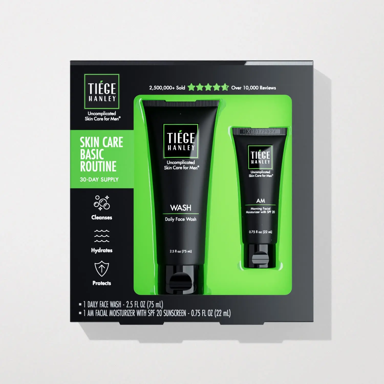Tiege Hanley Basic Skincare Set - Daily Face Wash + SPF Moisturizer - 30-Day Supply Tiege Hanley Basic Skincare Set - Daily Face Wash + SPF Moisturizer - 30-Day Supply