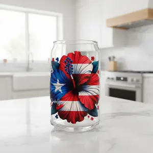 Puerto Rico Hibiscus #2 - UVDTF Decal for cups/hard surfaces sticker