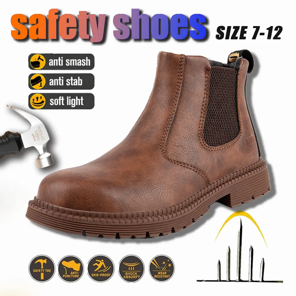Kevlar Lined Safety Shoes Size 7-12 Anti Smash Anti Stab Breathable Puncture Proof Cut Resistant for Glass Handling