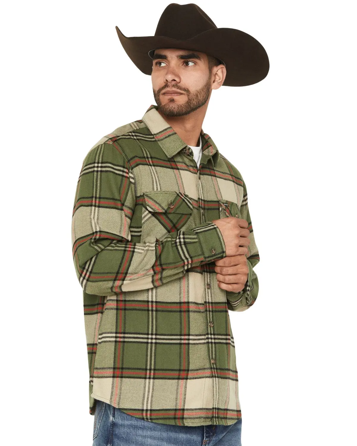 Brixton Men's Men'S Bowery Long Sleeve Button-Down Flannel Shirt - 01213-Wgear