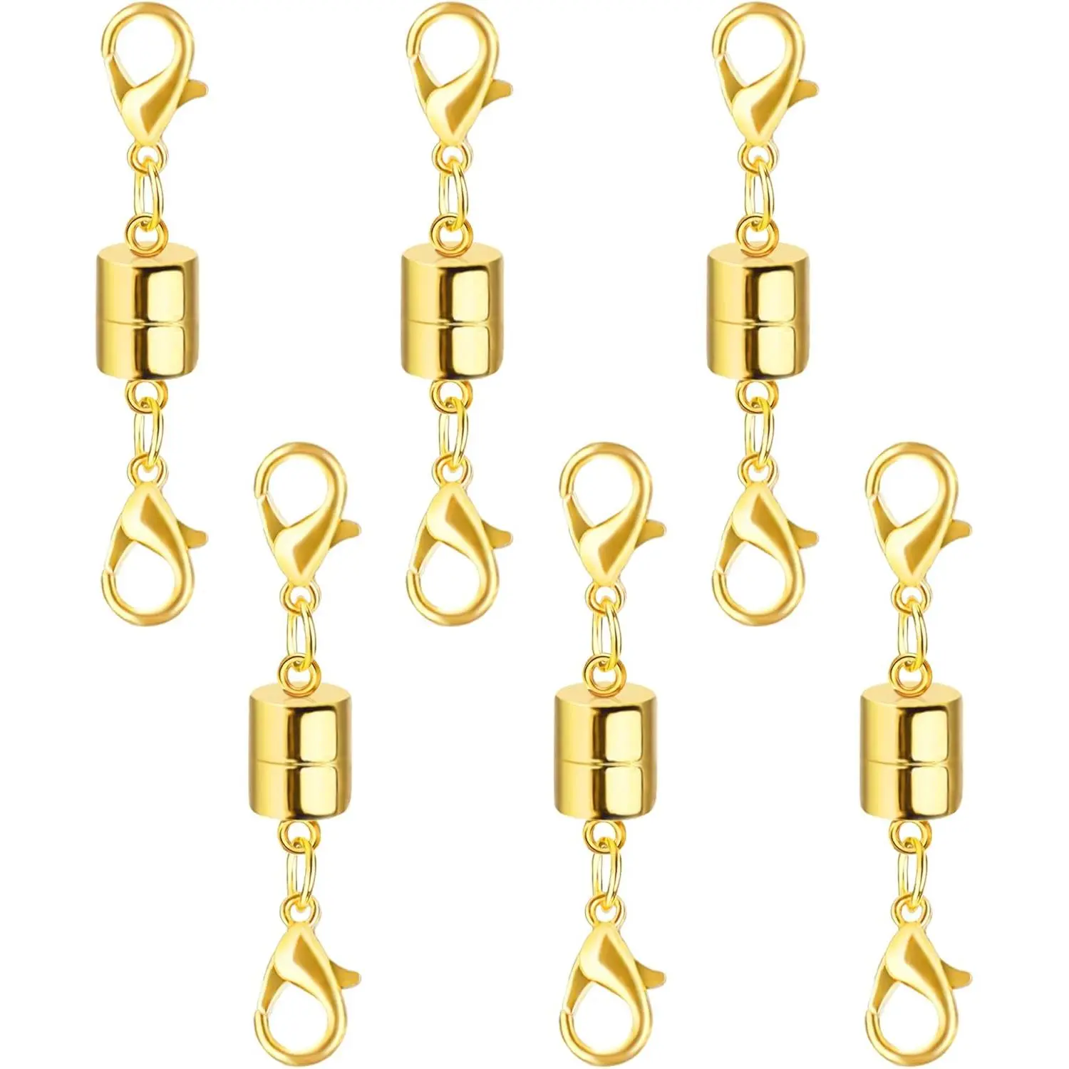 Necklace  Clasps and Closures with Double Lobster Clasp, 14K    Clasps for Necklaces, Bracelet Necklace Extenders for Women (6PCS)