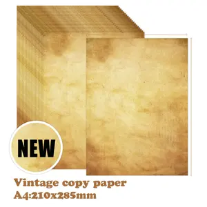 Vintage A4 Print Paper Set, 30/50 Sheets, Dual-Sided Writing Paper, DIY Handmade Journal Decor Material, Retro Stationery