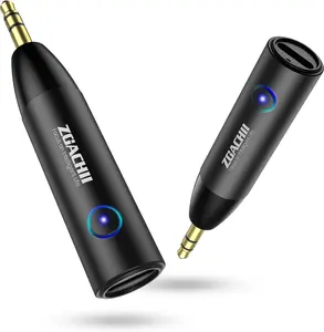 Bluetooth Aux Adapter for Car, Wireless Bluetooth .Receiver with .mm Jack, H Playtime, HiFi Stereo for Vehicle Truck Home Stereo Speaker Music Streaming, Handsfree Calling, [ Piece]