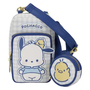 Sanrio Pochacco Gingham Loungefly Cellphone Crossbody Bag with Coin Bag