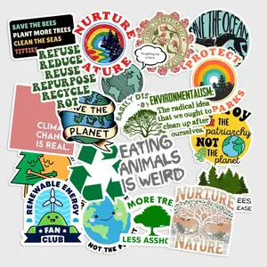 Sticker Pack 20 pcs Eco Advocate Stickers, Green Living Vinyl Decals