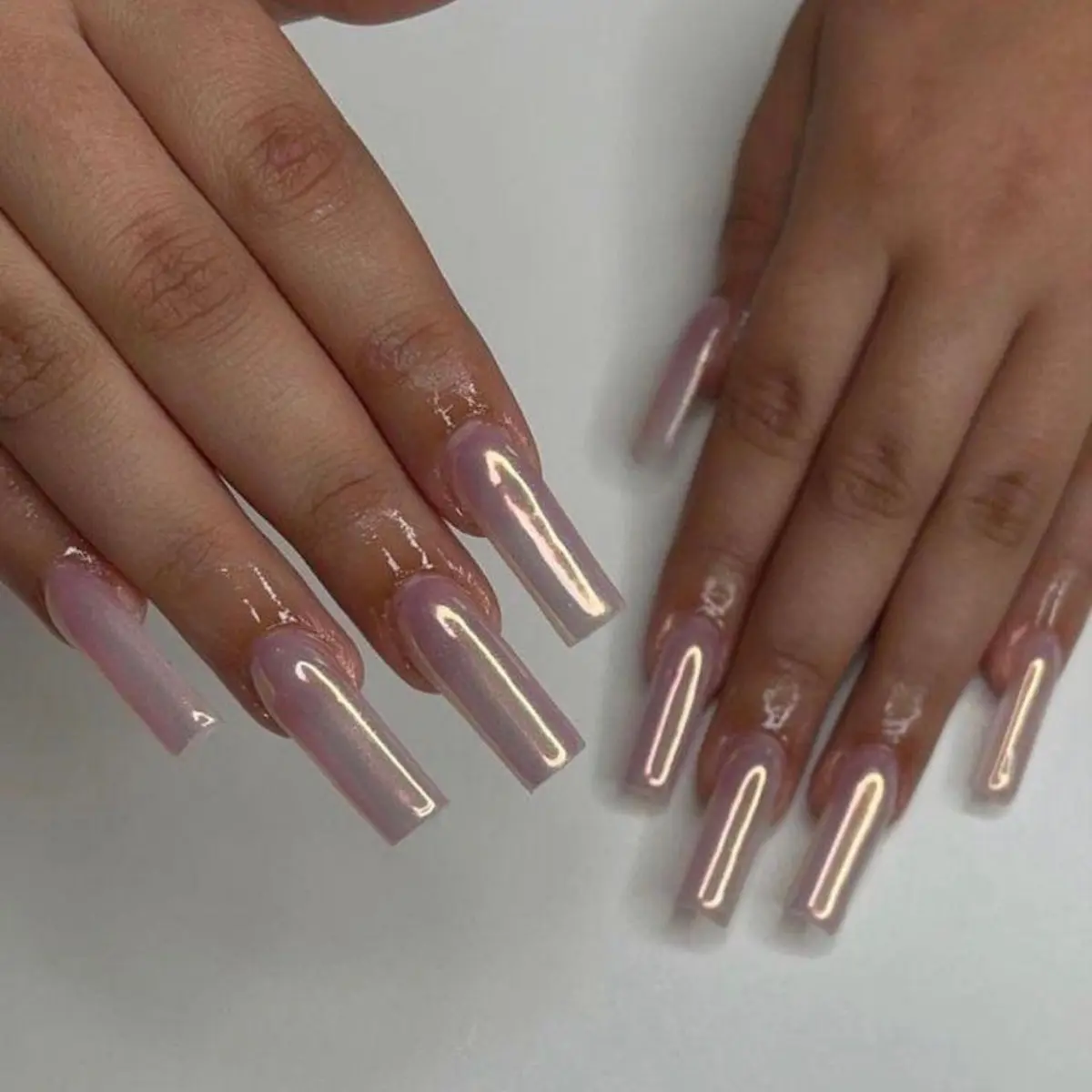 Unicorn chrome Acrylic Press On Nails High Gloss Unicorn chrome Acrylic Press On Nails High Gloss