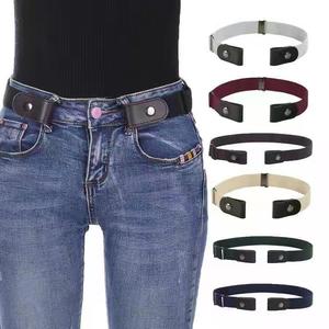 Buckle Free Lazy Belt Stretchable Elastic Invisible Waist Belt for All Pants Convenient belt for women's denim pants, elastic waist tightening tool