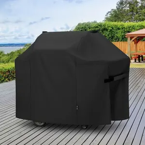 Heavy-Duty Waterproof Oxford Grill Cover for BBQ Grills - All-Weather Outdoor BBQ Grill with Adjustable Drawstring Closure, UV/Fade/Dust Resistant, Fits //Charcoal Grills, Fits Snugly (Oxford Fabric//Polypropylene