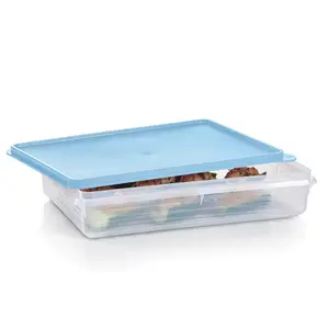 Tupperware Snack Stor Large Container 9x13 Rectangular Airtight Flexible Stackable 14¾ Cup PP PE Elegant Design for Sandwiches & Baked Goods