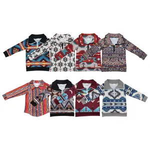 Western Pullover Sweatshirts Cowboy Half Zip