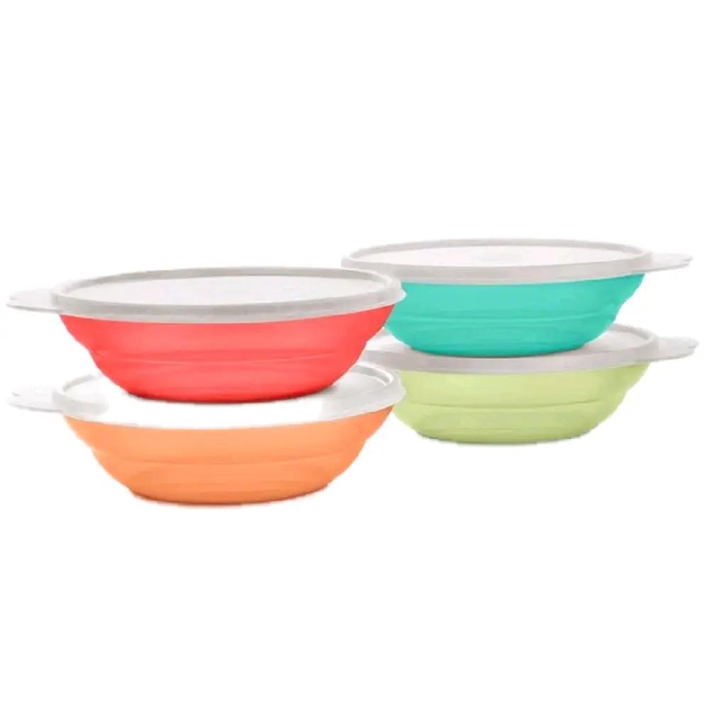 Tupperware Classic Everyday Tableware Bowl Set - 4 Pieces of 16oz Bowls with Lids