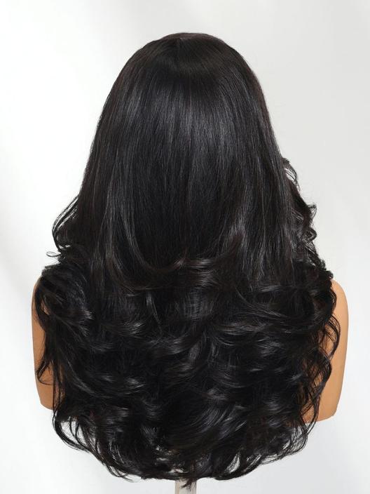 UNice Glueless Bye-Bye Slip Layer Side Part Body Wave Wig 7x5 HD Lace Closure Human Hair Wig Feathered with Secure Silicone Strips and Drawstring Put On and Go Beginners Friendly Natural Scalp