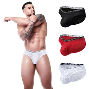 Men's Breathable Mesh Briefs Lightweight Athletic Underwear, Soft Comfortable Fit, Trendy Minimalist Summer Style