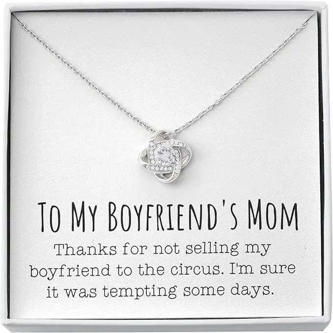 To My Boyfriend's Mom Gift, For Boyfriend's Mom Christmas Jewelry, BF Mom Ideas Unique Gift Necklace for Birthday, Anniversary, Mother's Day Gift for